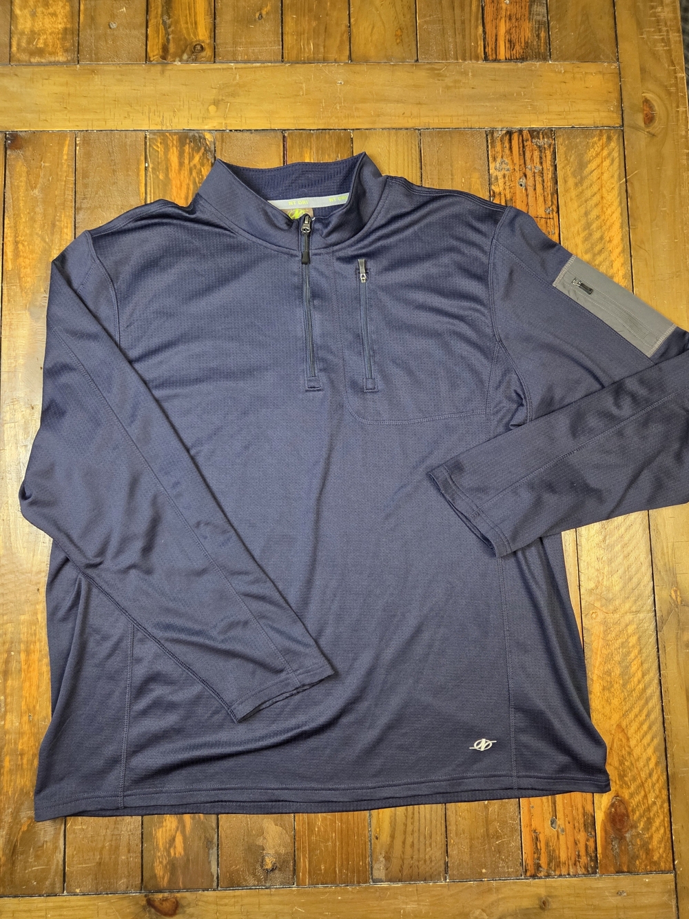 Men's NordicTrack Navy Quarter-Zip Performance Pullover Size XXL